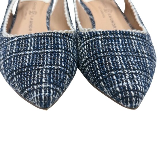Chinese Laundry Mango Pumps Navy Tweed Kitten Heels, Womens 8.5 New never used - Picture 8 of 10